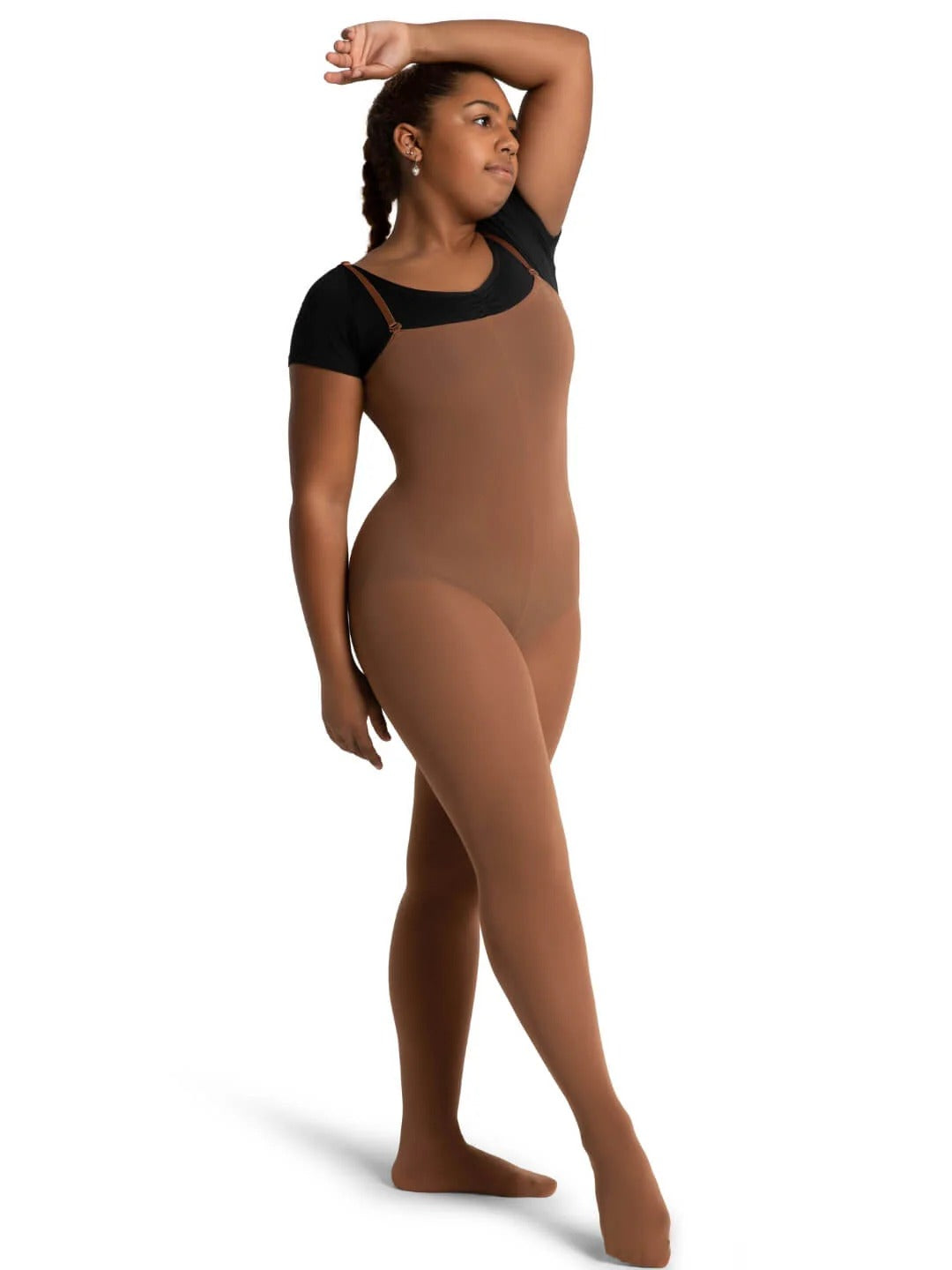 CAPEZIO 1811W ULTRASOFT CONVERTIBLE BODY TIGHT WITH CLEAR STRAPS