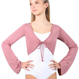 SUFFOLK 4019C GIRLS PARISIAN MACARON MODAL TIE FRONT CROPPED TOP