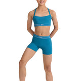 BLOCH CZ30006 GIRLS MIRE LOGO CROP TOP