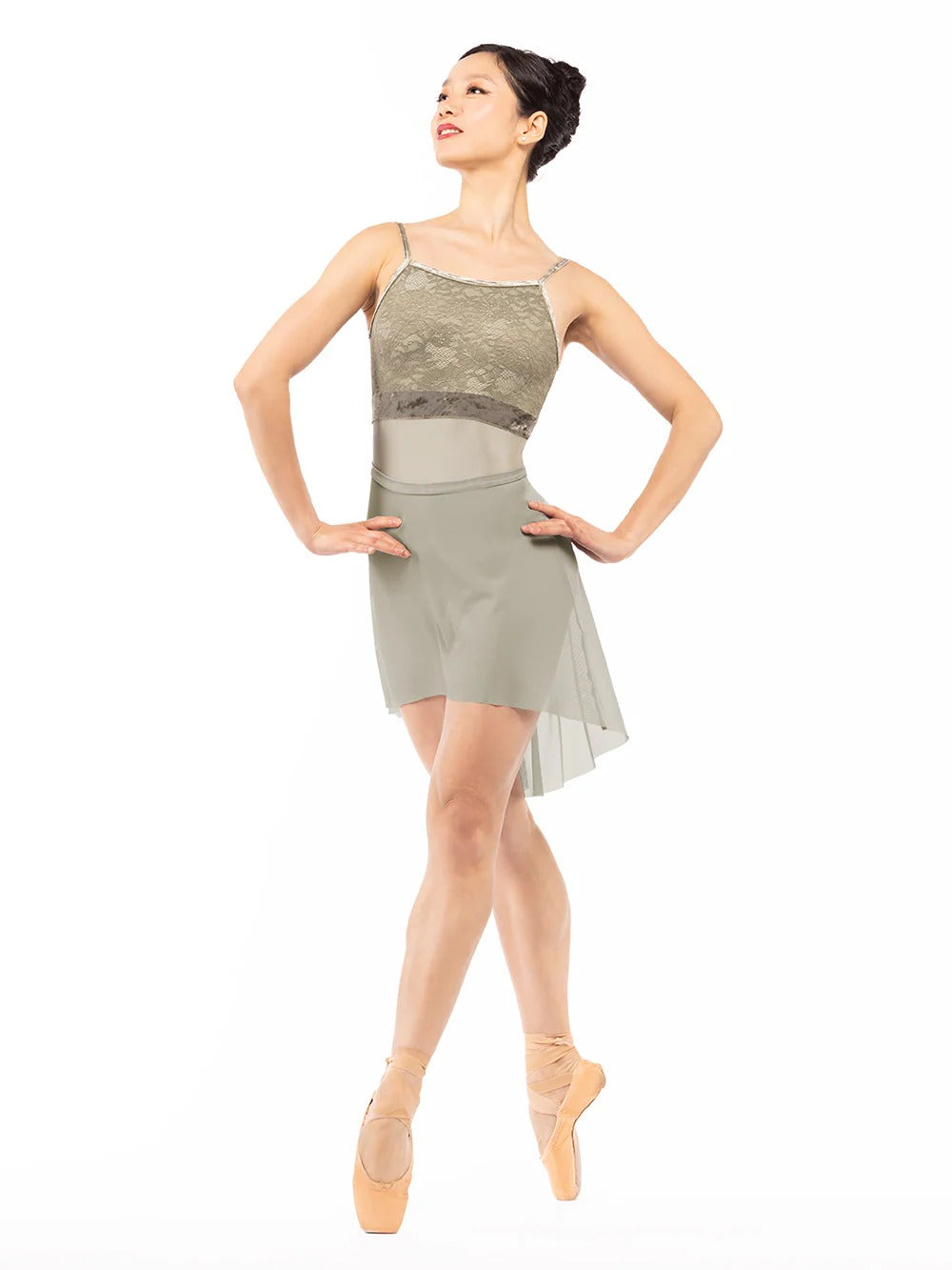 ELEVE DANCEWEAR WOMEN MID HIGH-LOW SKIRT MESH
