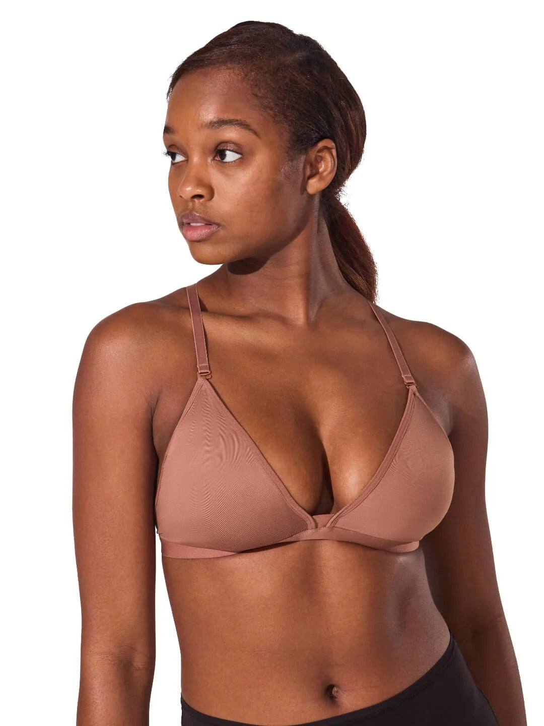 CAPEZIO 3777W WOMEN DEEP NECK CLEAR BACK STRAP BRA