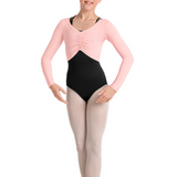 MIRELLA M30004C GIRLS LONG SLEEVE GATHERED TOP