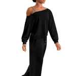MIRELLA M30019L WOMEN OFF SHLDER SWEATER - The Dance Shoppe