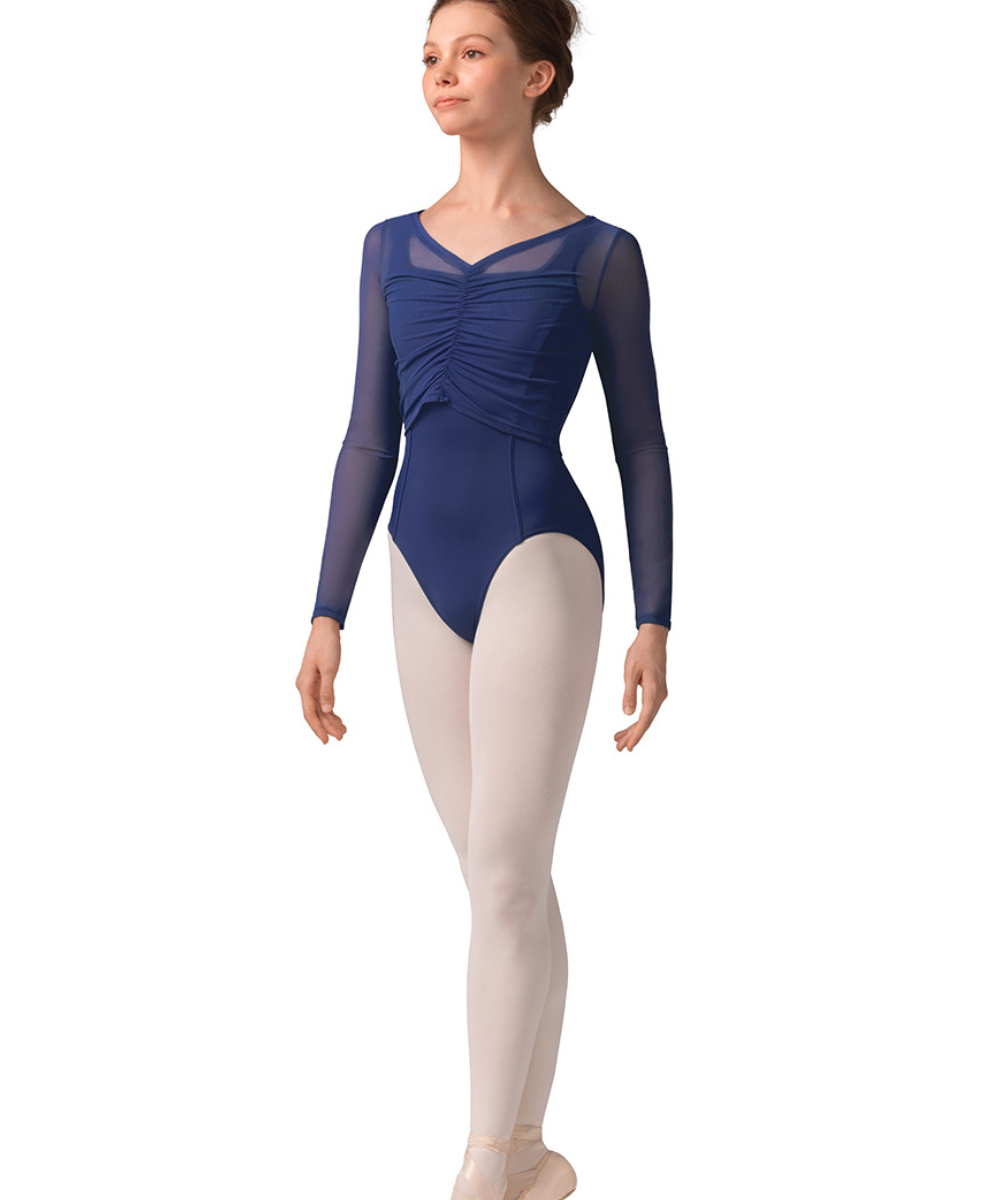 M30001L WOMEN MESH LONG SLEEVE LEOTARD-MIRELLA