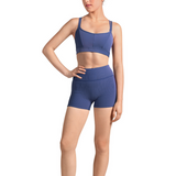 M90001L WOMEN STRIPED HIGH WAIST SHORT-MIRELLA