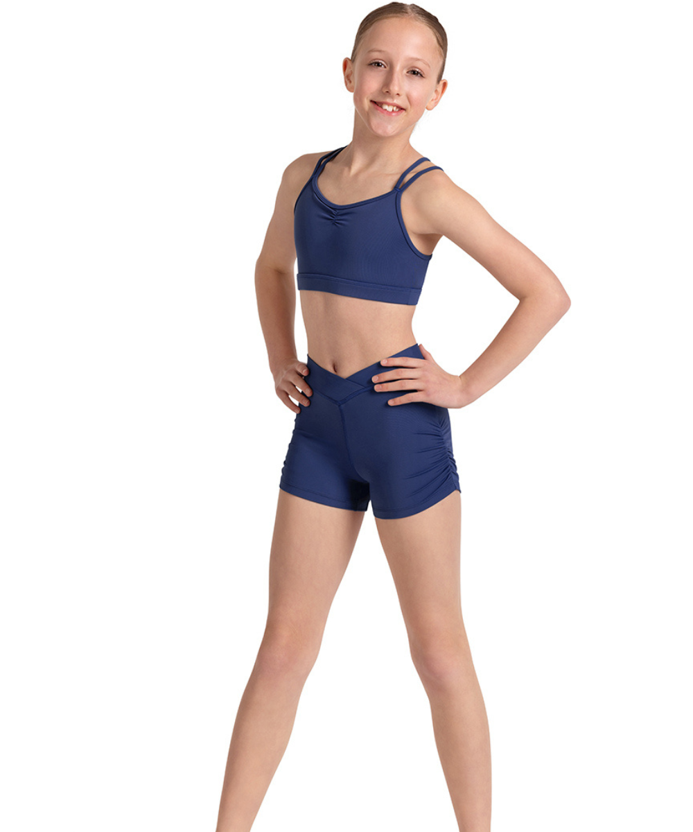 M30005C GIRLS CROSS BACK CROP TOP-MIRELLA