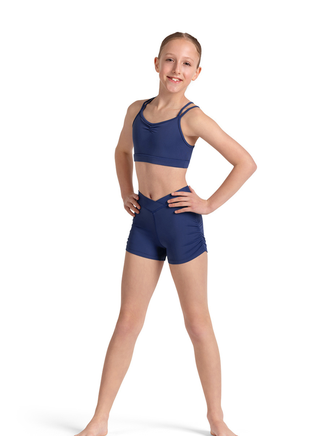 M30005C GIRLS CROSS BACK CROP TOP-MIRELLA