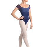 M20001LM LADIES OPEN BACK CAP SLEEVE LEOTARD-MIRELLA