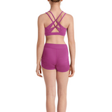 MIRELLA M30005C GIRLS CROSS BACK CROP TOP