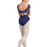 MIRELLA M20001LM LADIES OPEN BACK CAP SLEEVE LEOTARD