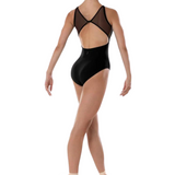 BLOCH L4167B WOMEN RAY HIGH NECKLINE MESH DETAIL OPEN BACK HALTER LEOTARD