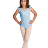 DANSHUZ 24104C GIRLS BROOKE PINCH FRONT NECK TANK LEOTARD