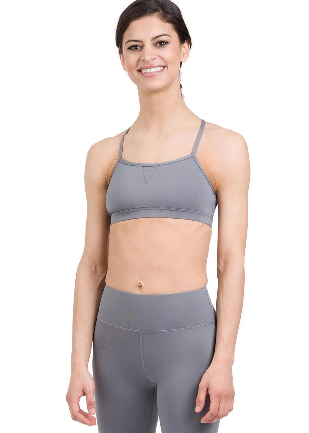 CAPEZIO WOMEN TECH TANK BRA TOP WITH TRIANGULAR MESH DETAIL