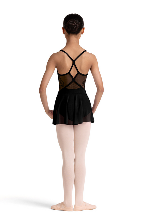 BLOCH CL70003 GIRLS EMBROIDERED SKIRTED CAMISOLE LEOTARD