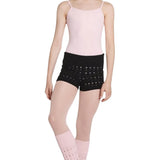 BLOCH CR5514 GIRLS NORA KNITTED WARM-UP SHORTS