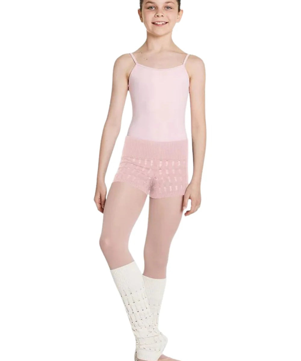 GIRLS NORA KNITTED WARM-UP SHORTS- BLOCH