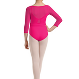 MIRELLA M746C GIRLS 3/4 SLEEVE MESH TOP