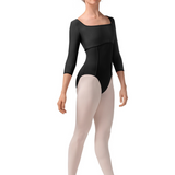 MIRELLA M60001LM WOMEN MESH 3/4 SLEEVE LEOTARD