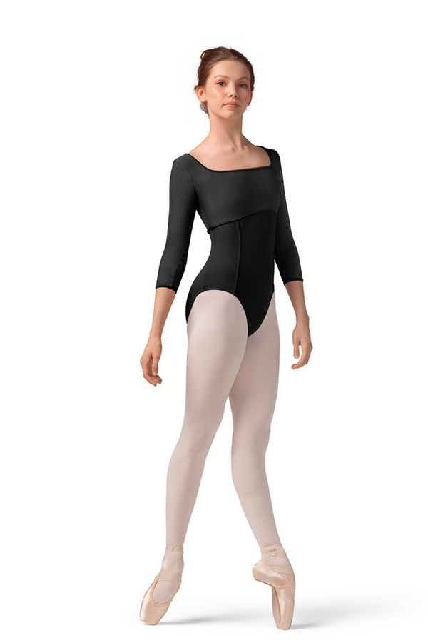 MIRELLA M60001LM WOMEN MESH 3/4 SLEEVE LEOTARD