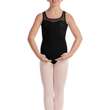 BLOCH CL50005 GIRLS EMBROIDERED KEYHOLE TANK LEOTARD