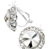 GLAMOUR GODDESS RHINESTONE CLIP-ON/PIERCED DANCE EARRINGS