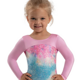 CAPEZIO12305C GIRLS UNICORN DISCO LIGHTWAVE LONG SLEEVE LEOTARD