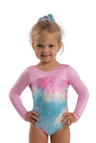 CAPEZIO12305C GIRLS UNICORN DISCO LIGHTWAVE LONG SLEEVE LEOTARD