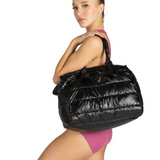DANSHUZ B24502BLK GIRLS THE BLACK PUFFER BAG