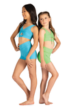 DANSHUZ 22406C GIRLS HIGH WAIST SHORT