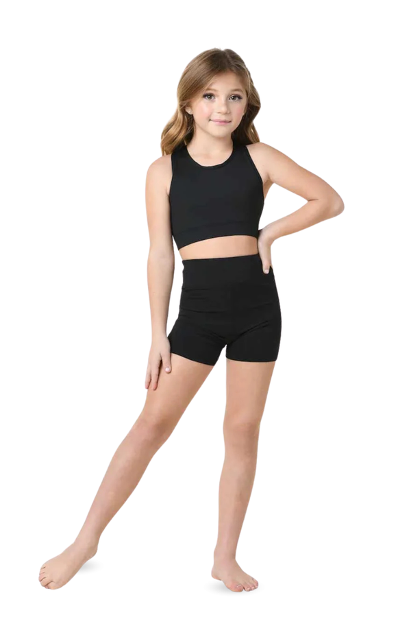 DANSHUZ 22406C GIRLS HIGH WAIST SHORT