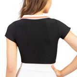 SUFFOLK 4024A WOMEN IVY LEAGUE CROPPED POLO TOP