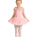M20007C GIRLS PUFF SLEEVE TUTU LEOTARD-MIRELLA