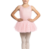 M490C GIRLS SCOOP TANK TUTU LEOTARD-MIRELLA