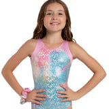 CAPEZIO 12300C GIRLS UNICORN DISCO SHINE BRIGHT TANK LEOTARD