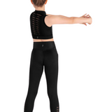 BLOCH CZ8465 GIRLS JACKY ZIP FRONT CROP TOP