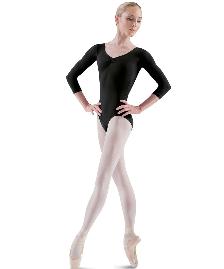 BLOCH L5436 WOMEN PINCH FRONT THREE QUARTER SLEEVE LEOTARD