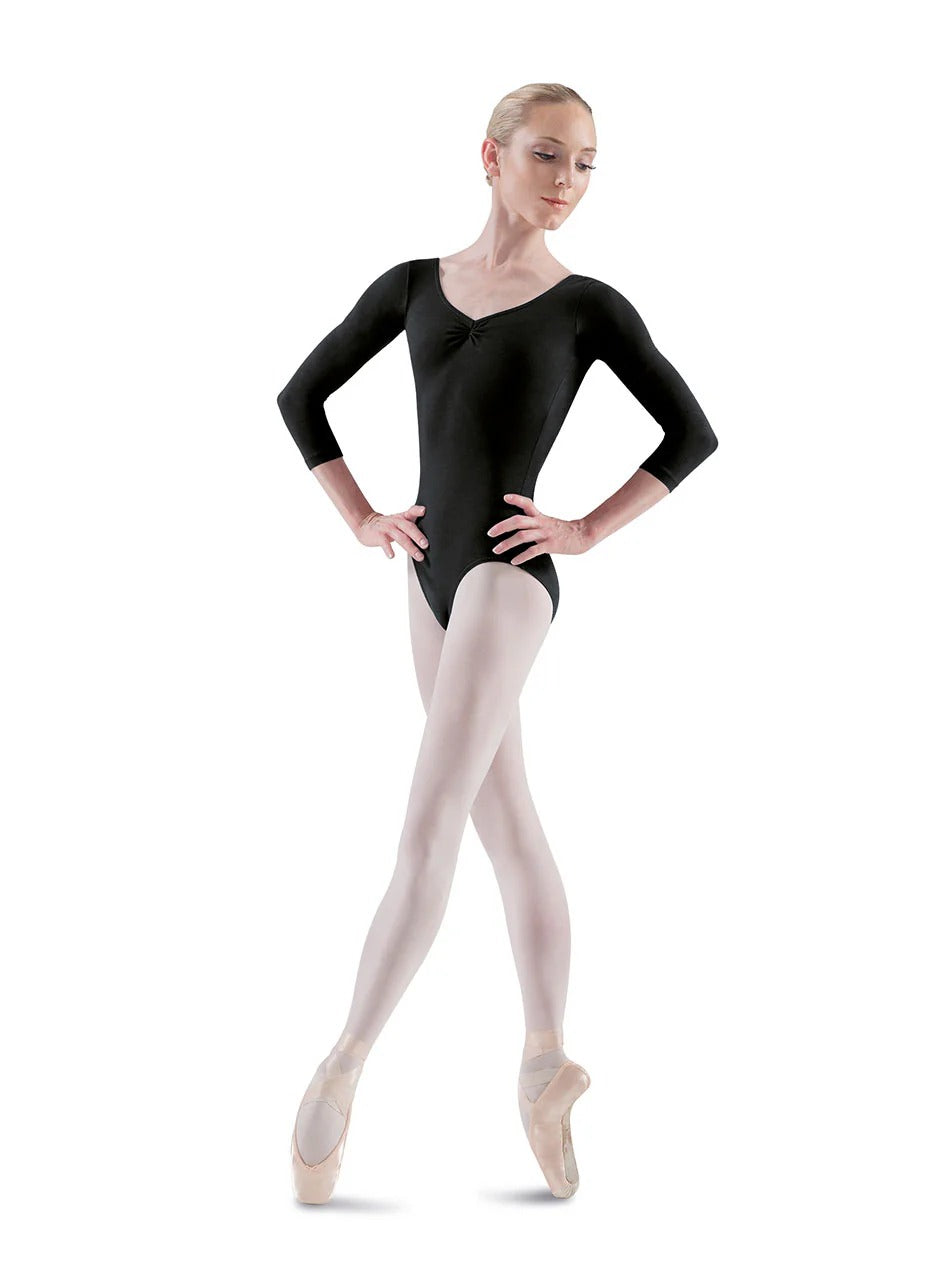 BLOCH L5436 WOMEN PINCH FRONT THREE QUARTER SLEEVE LEOTARD