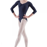BLOCH L5436 WOMEN PINCH FRONT THREE QUARTER SLEEVE LEOTARD