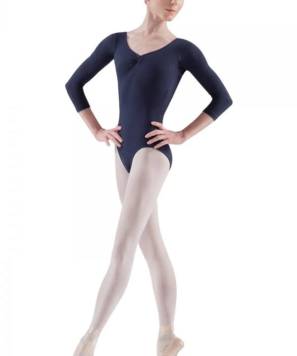 BLOCH L5436 WOMEN PINCH FRONT THREE QUARTER SLEEVE LEOTARD