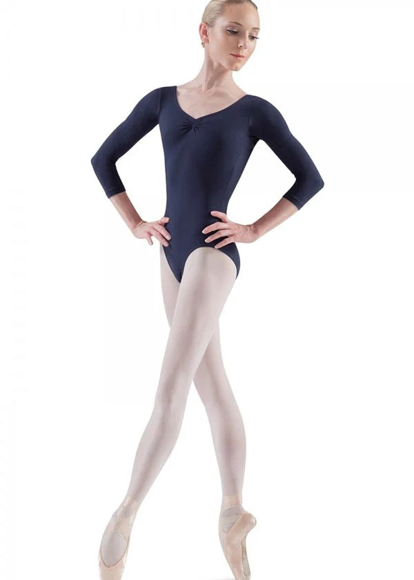BLOCH L5436 WOMEN PINCH FRONT THREE QUARTER SLEEVE LEOTARD