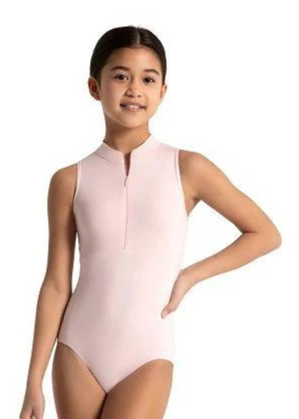 CAPEZIO 12002C GIRLS ZIP FRONT OPEN BACK TANK LEOTARD