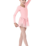 BLOCH CL5309 GIRLS LONG SLEEVE SKIRTED LEOTARD
