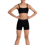 BLOCH CR90004 GIRLS PLESTRA LOGO SHORT