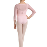 MIRELLA M746C GIRLS 3/4 SLEEVE MESH TOP