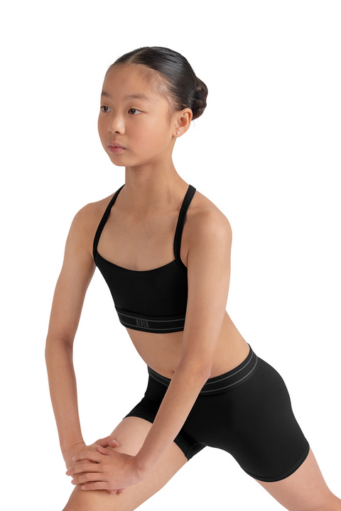 BLOCH CR90004 GIRLS LOGO ELASTIC SHORT