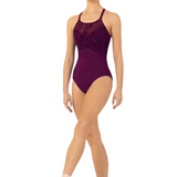 BLOCH L1287 WOMEN CAROL DOUBLE STRAP MESH BODICE CAMISOLE LEOTARD