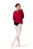 BLOCH Z30014 WOMEN WIDE OSIZE KNIT WARM UP SWEATER