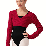 BLOCH Z30012 WOMEN FIX WRAP KNIT WARM UPTOP