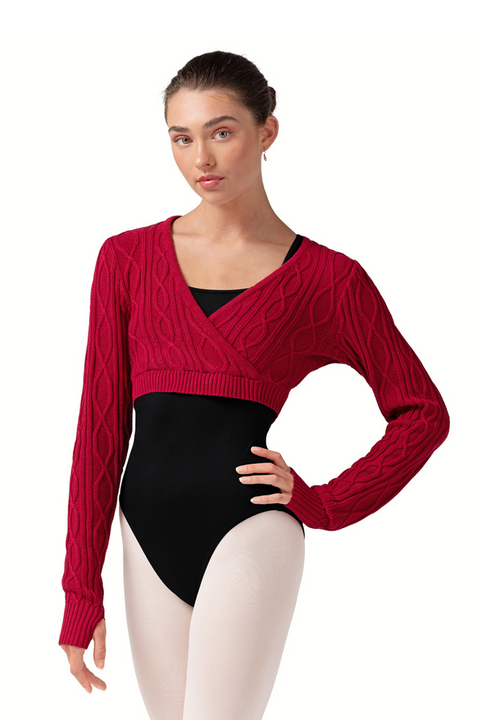 BLOCH Z30012 WOMEN FIX WRAP KNIT WARM UPTOP