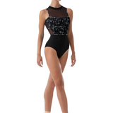 BLOCH L4125 WOMEN KARA MOCK NECKLINE MESH DETAIL OPEN BACK HALTER LEOTARD